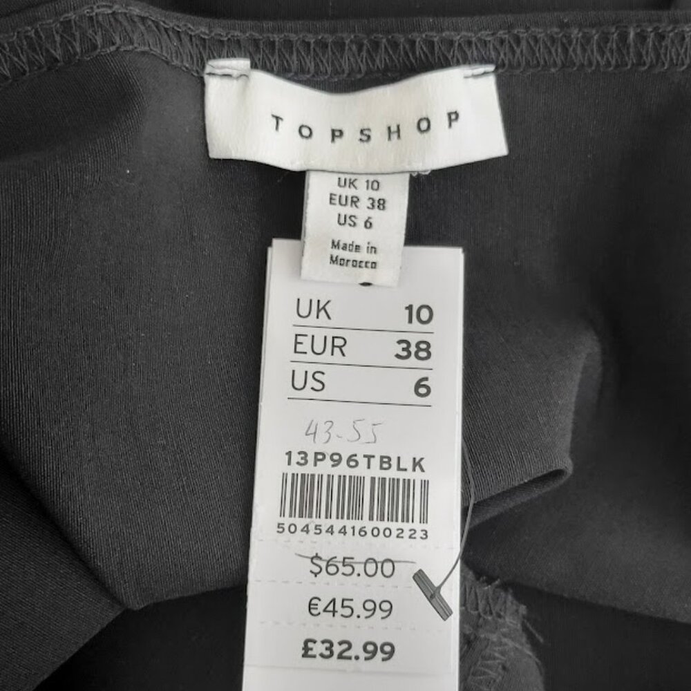 TOPSHOP bengaline off-the-shoulder top Sz 6 NEW - Picture 8 of 9